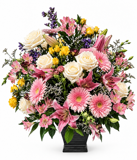Jardin d’Émotions – Arrangement floral éclaté aux tons pastel