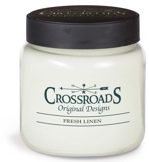 Bougie Fresh Linen 16 oz – bougie parfumée aux notes de linge frais et adoucissant, parfum propre et apaisant pour une ambiance nette et relaxante.