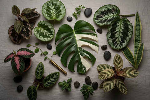 Plantes rares et panachées
