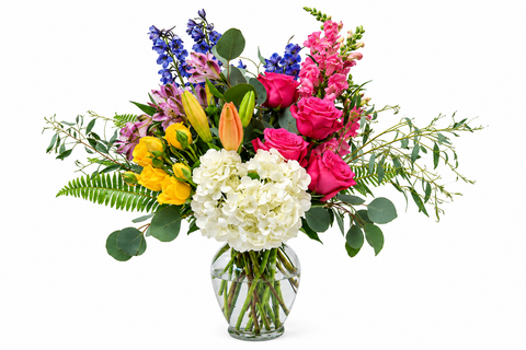 Vive la Vie – Bouquet coloré en vase : L22