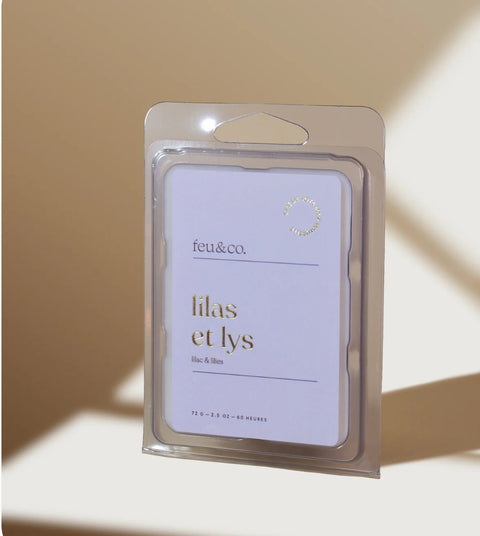 Cube de cire - Lilas et lys