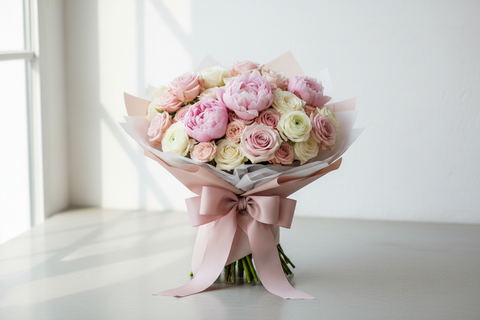 Bouquets de fleurs pour la saint valentin, bouquet délicat