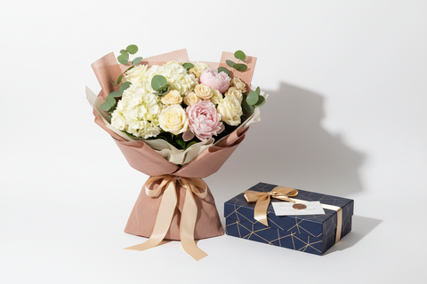 Photo qui représente les bouquets et cadeaux