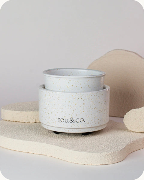 Diffuseur électrique en céramique blanc pour cubes de cire parfumée