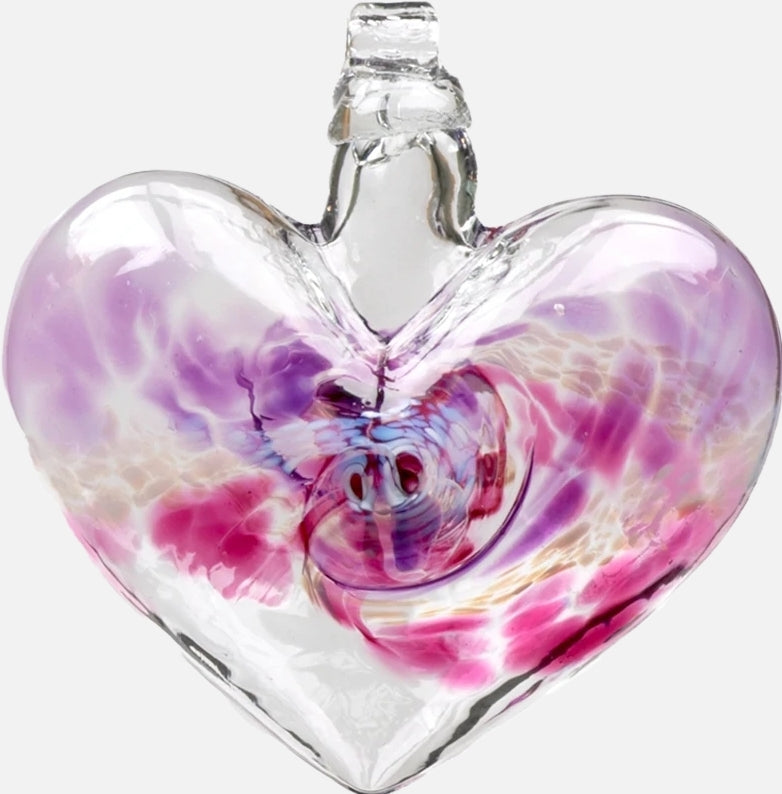 Coeur en verre soufflé