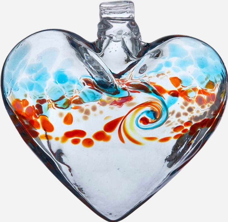 Coeur en verre soufflé